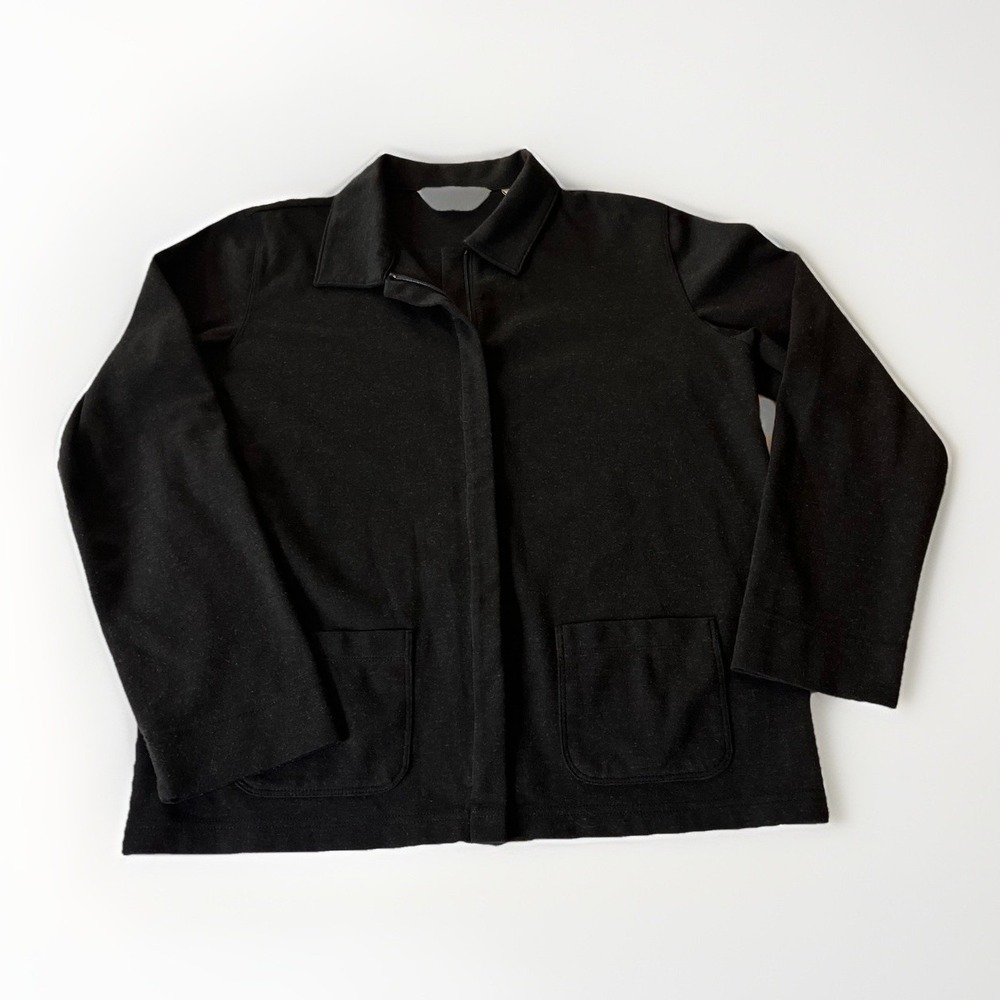 Eddie Bauer Women's Full Zip Jacket Blazer Black Size‎ Medium